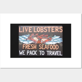 lobster sign Posters and Art